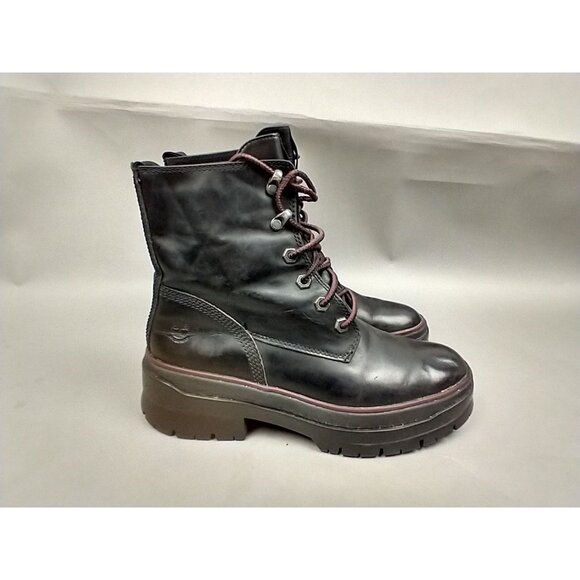 Timberland Malynn EK+ Black Leather Waterproof Lace-Up Boots Shoes Women's 7 - Picture 9 of 13